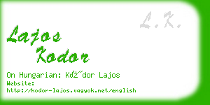 lajos kodor business card